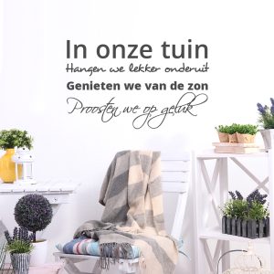 Tuinsticker “In onze tuin”