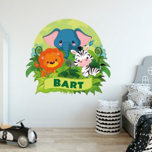 Muursticker dieren met naam