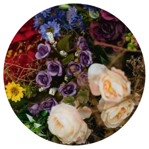 Boeket bloemen – Muurcirkel sticker