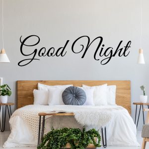 Muursticker Good Night, personaliseerbaar