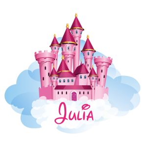 Muursticker kasteel prinses, eigen naam