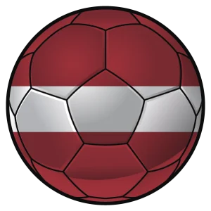 Voetbal Letland – Muurcirkel sticker